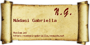 Nádasi Gabriella névjegykártya